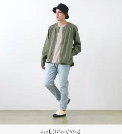 ROCOCO Cardigans^/ Polylammy Coolmax stretch collarless shirt cardigan