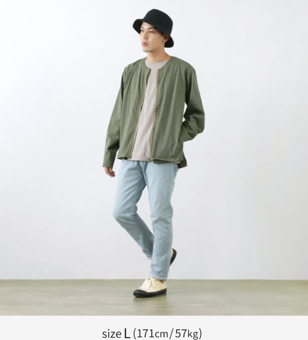 ROCOCO Cardigans^/ Polylammy Coolmax stretch collarless shirt cardigan
