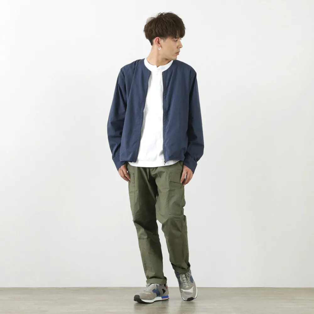 ROCOCO Cardigans^/ Polylammy Coolmax stretch collarless shirt cardigan
