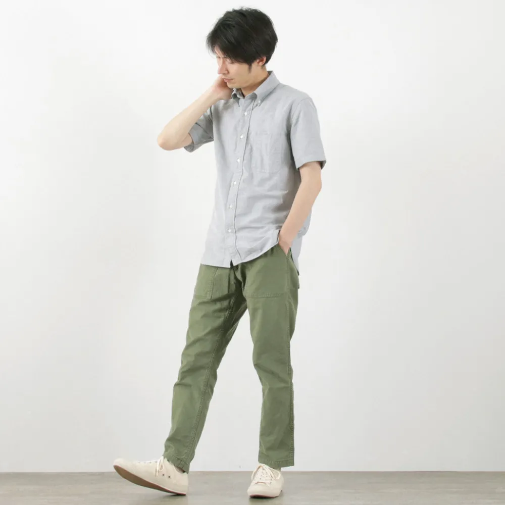 ROCOCO Shirts^/ Premium Oxford Short Sleeve Button Down Shirt