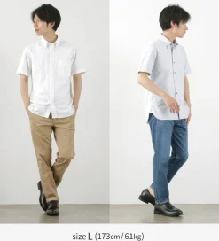 ROCOCO Shirts^/ Premium Oxford Short Sleeve Button Down Shirt