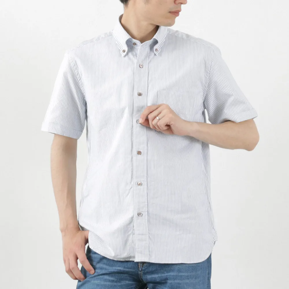 ROCOCO Shirts^/ Premium Oxford Short Sleeve Button Down Shirt