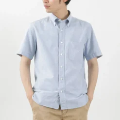 ROCOCO Shirts^/ Premium Oxford Short Sleeve Button Down Shirt