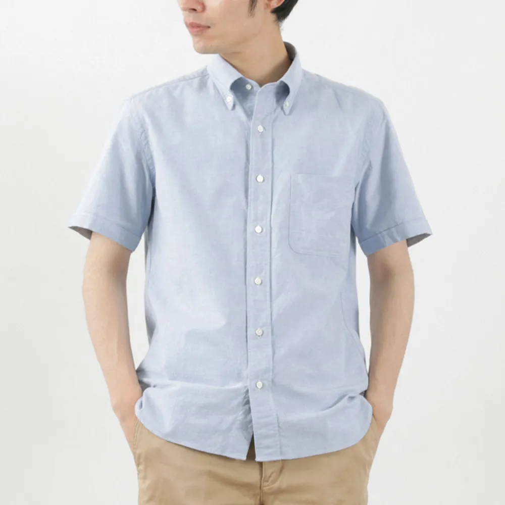 ROCOCO Shirts^/ Premium Oxford Short Sleeve Button Down Shirt