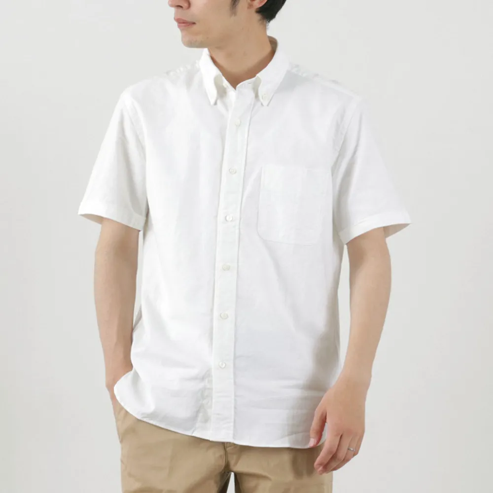 ROCOCO Shirts^/ Premium Oxford Short Sleeve Button Down Shirt