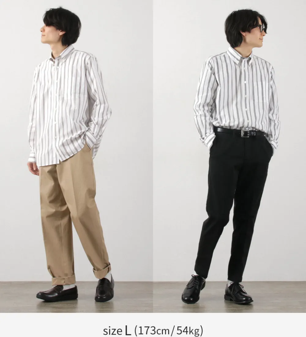 ROCOCO Shirts^/ Random Stripe Button Down Shirt Classic Fit