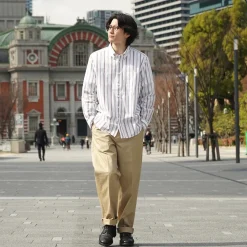 ROCOCO Shirts^/ Random Stripe Button Down Shirt Classic Fit