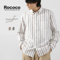 ROCOCO Shirts^/ Random Stripe Button Down Shirt Classic Fit