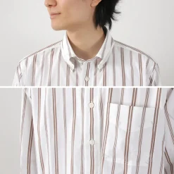 ROCOCO Shirts^/ Random Stripe Button Down Shirt Classic Fit