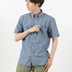 ROCOCO Shirts^/ Selvage Chambray S/S Button Down Shirt