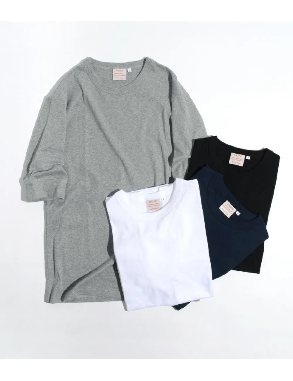ROCOCO T-Shirts^/ Smooth Cotton Ribbed Crew T-Shirt