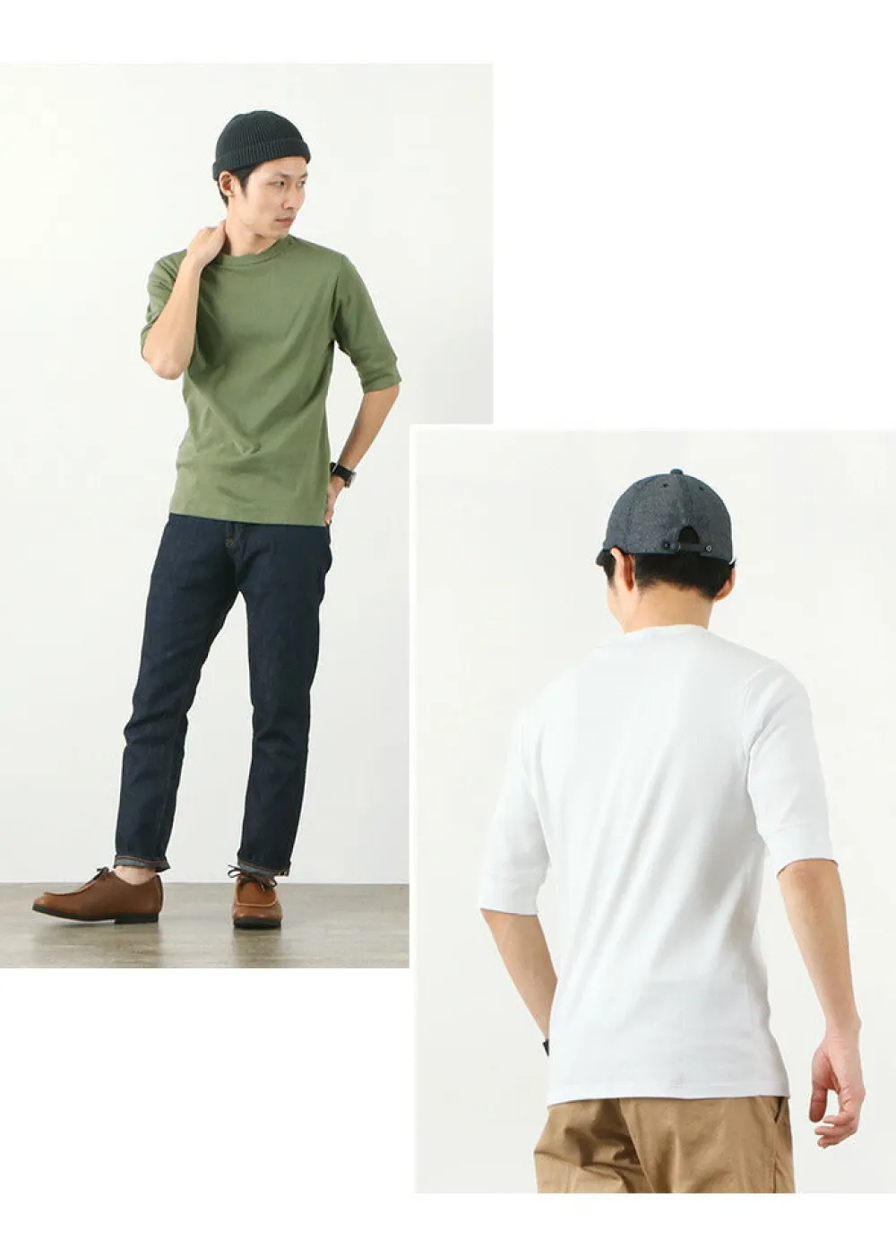 ROCOCO T-Shirts^/ Smooth Cotton Ribbed Crew T-Shirt