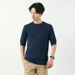 ROCOCO T-Shirts^/ Smooth Cotton Ribbed Crew T-Shirt