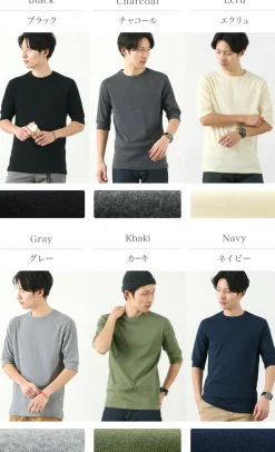 ROCOCO T-Shirts^/ Smooth Cotton Ribbed Crew T-Shirt