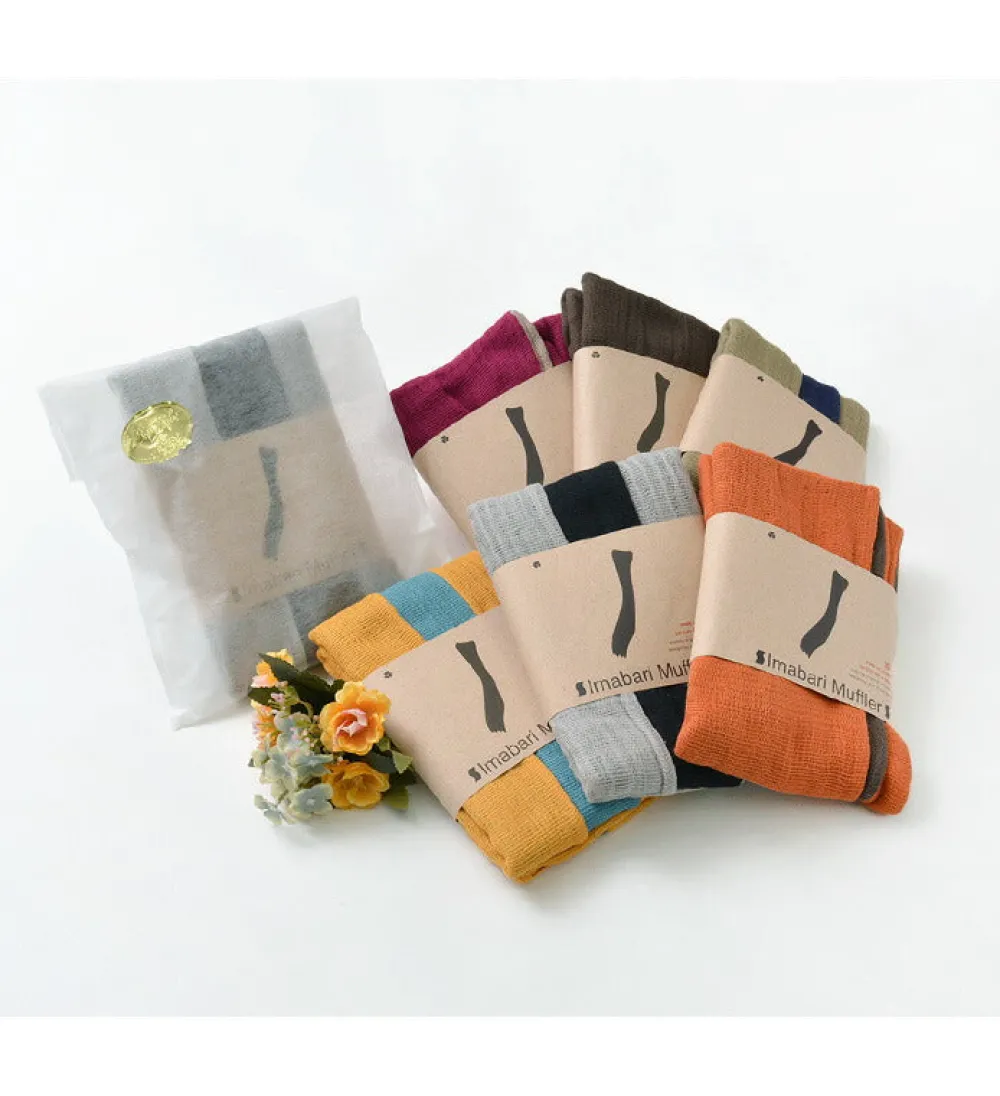 ROCOCO Scarfs^/ 2-Tone Snood Reversible Imabari Scarf