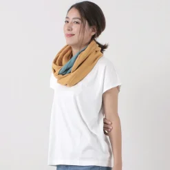 ROCOCO Scarfs^/ 2-Tone Snood Reversible Imabari Scarf