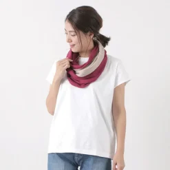 ROCOCO Scarfs^/ 2-Tone Snood Reversible Imabari Scarf