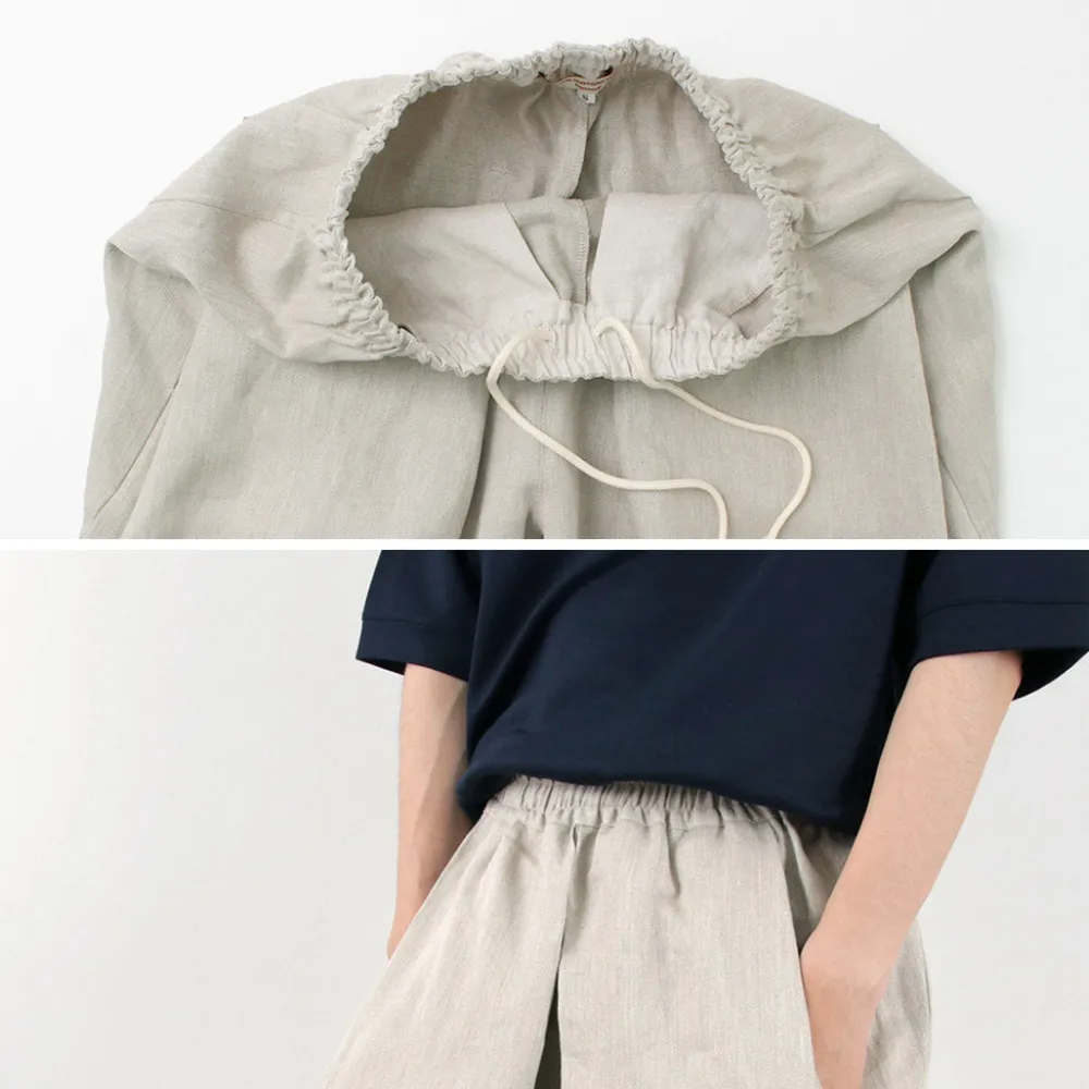 ROCOCO Trousers^/ Vintage Linen Wide Tucked Easy Pants