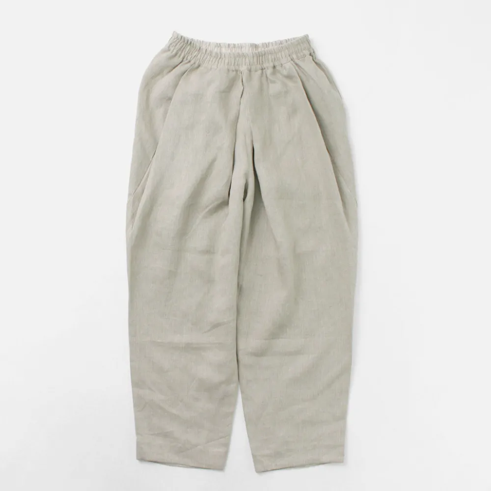 ROCOCO Trousers^/ Vintage Linen Wide Tucked Easy Pants