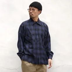 ROCOCO Shirts^/ Wool Open-Collared Shirt