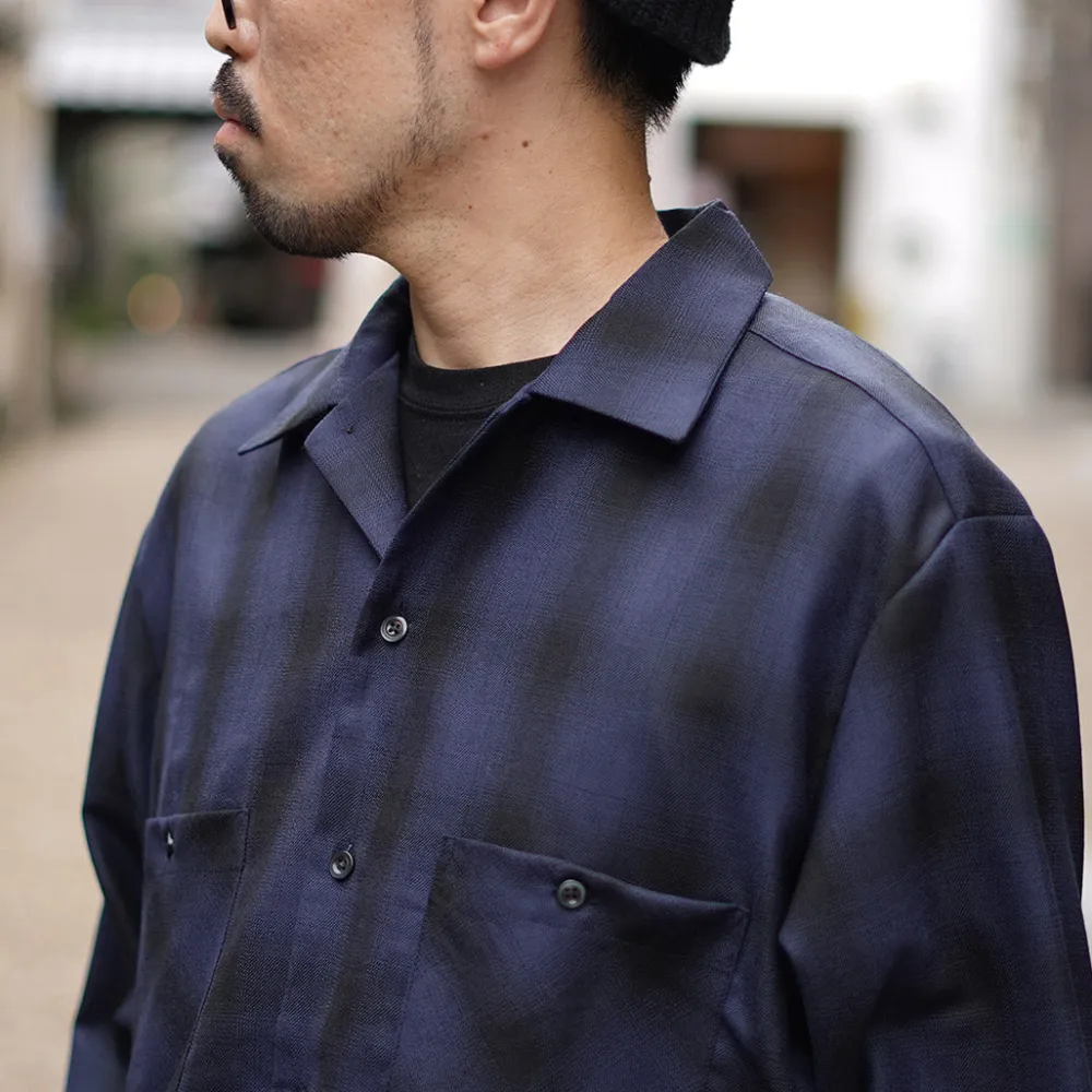 ROCOCO Shirts^/ Wool Open-Collared Shirt