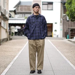 ROCOCO Shirts^/ Wool Open-Collared Shirt