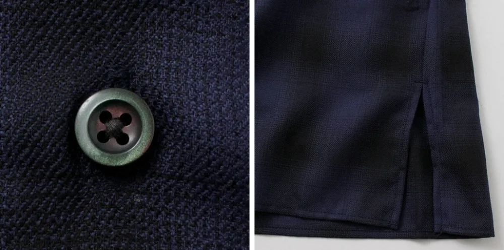 ROCOCO Shirts^/ Wool Open-Collared Shirt