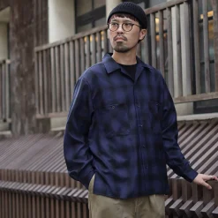 ROCOCO Shirts^/ Wool Open-Collared Shirt