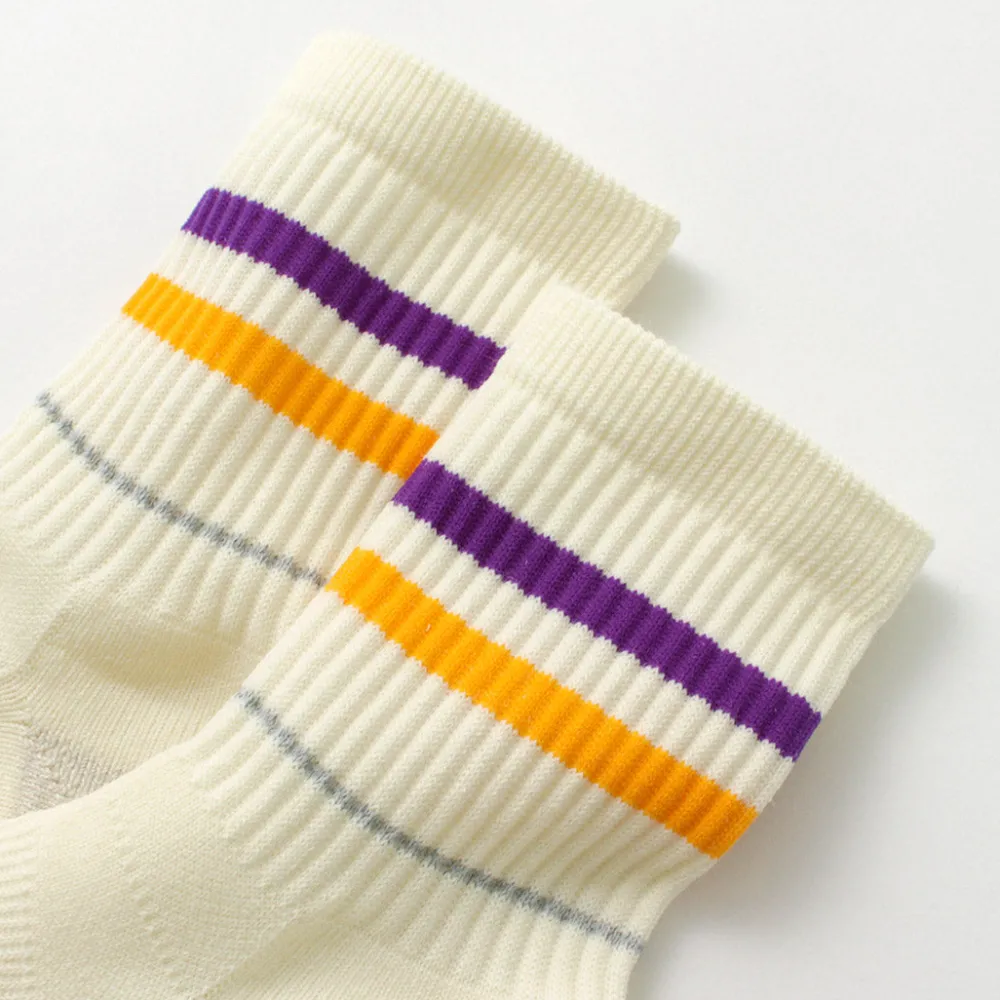 ROTOTO Socks^/ All Rounder 2 Stripe Merino Crew Socks