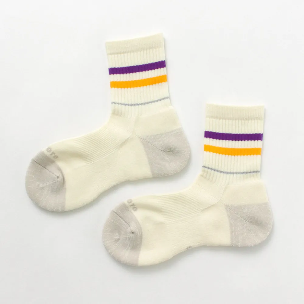 ROTOTO Socks^/ All Rounder 2 Stripe Merino Crew Socks