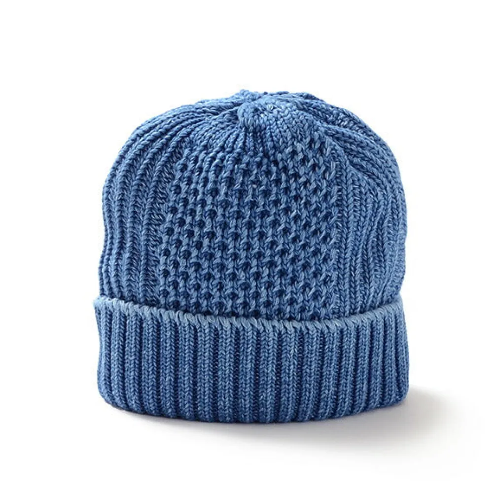 ROTOTO Hats^/ Aran Cable Indigo Wax Cap