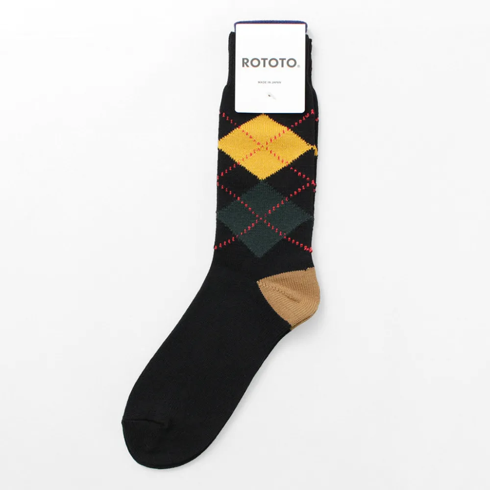 ROTOTO Socks^/ Argyle Crew Socks