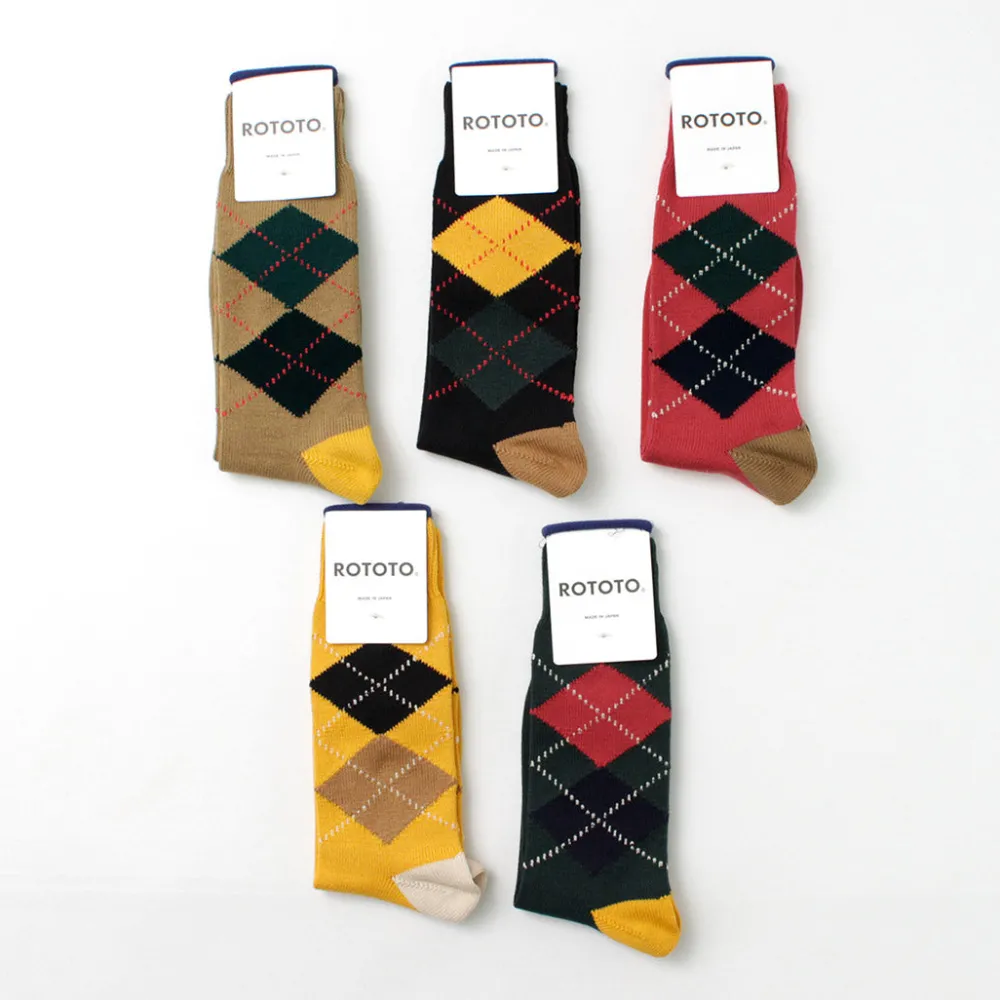 ROTOTO Socks^/ Argyle Crew Socks