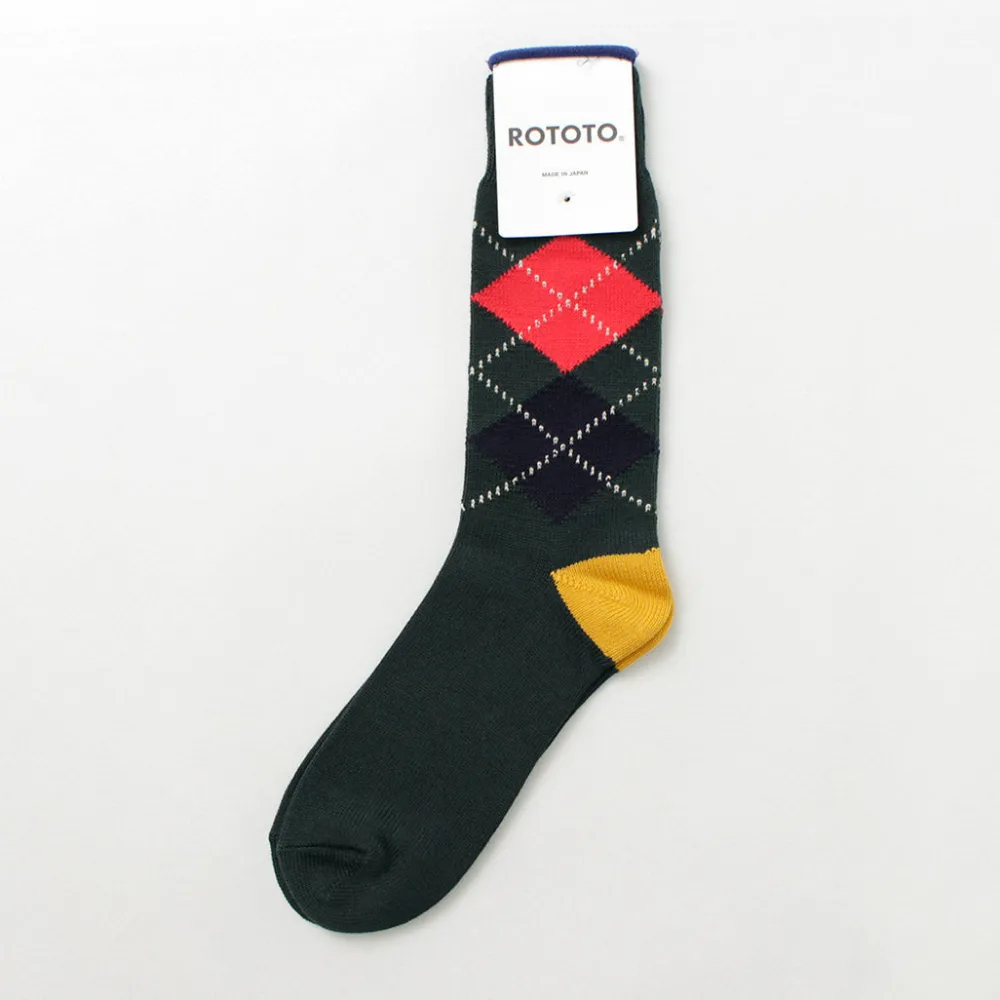 ROTOTO Socks^/ Argyle Crew Socks