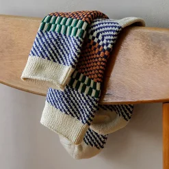 ROTOTO Socks^/ Check & Step Socks R1549