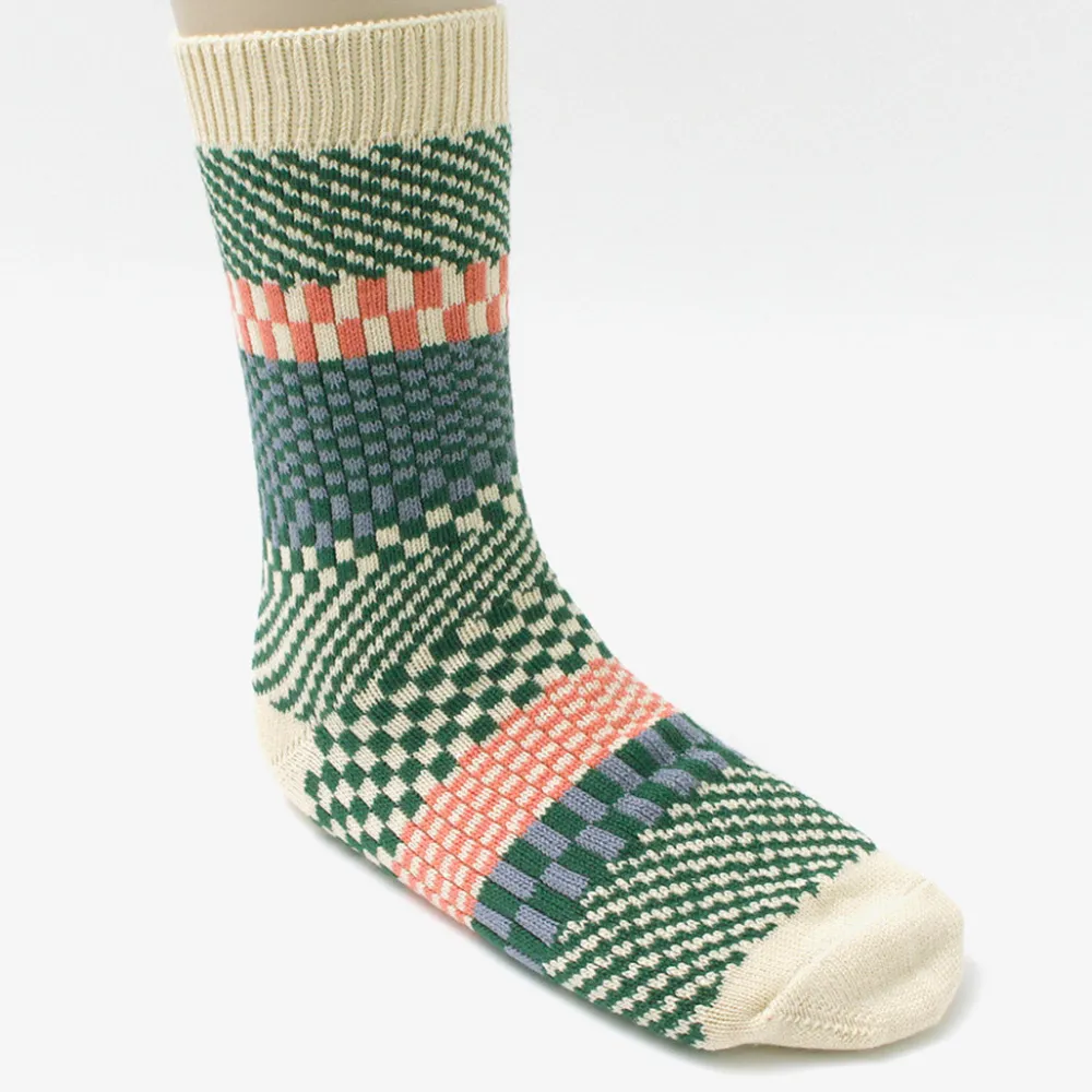 ROTOTO Socks^/ Check & Step Socks R1549