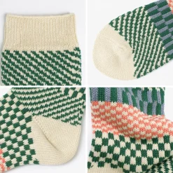 ROTOTO Socks^/ Check & Step Socks R1549