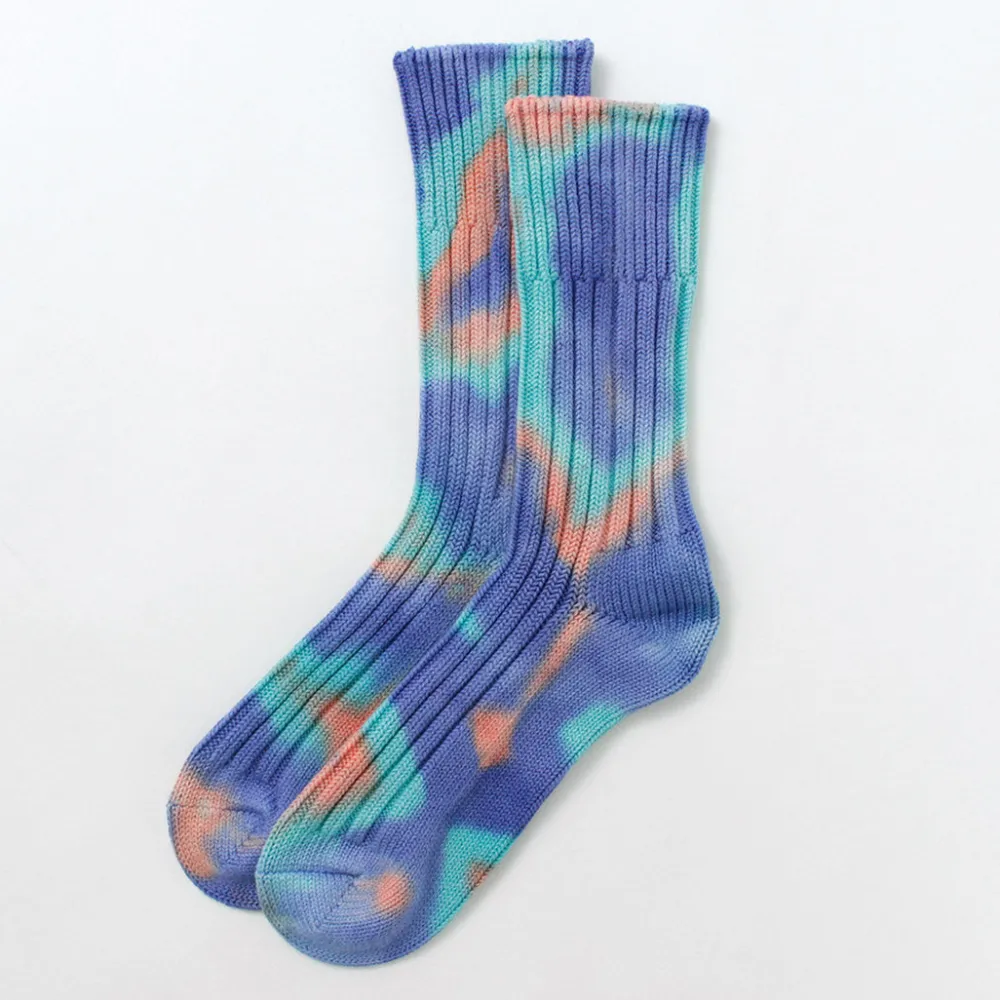 ROTOTO Socks^/ Chunky rib crew socks Tie-dye