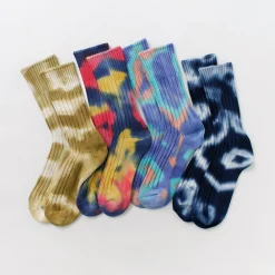 ROTOTO Socks^/ Chunky rib crew socks Tie-dye