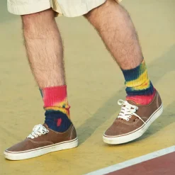 ROTOTO Socks^/ Chunky rib crew socks Tie-dye