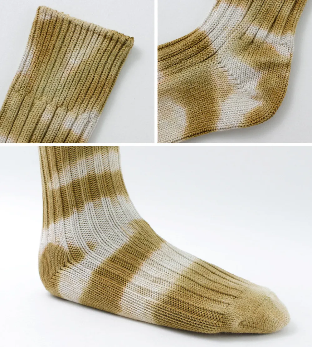 ROTOTO Socks^/ Chunky rib crew socks Tie-dye
