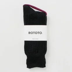 ROTOTO Socks^/ Cotton Waffle Crew Socks