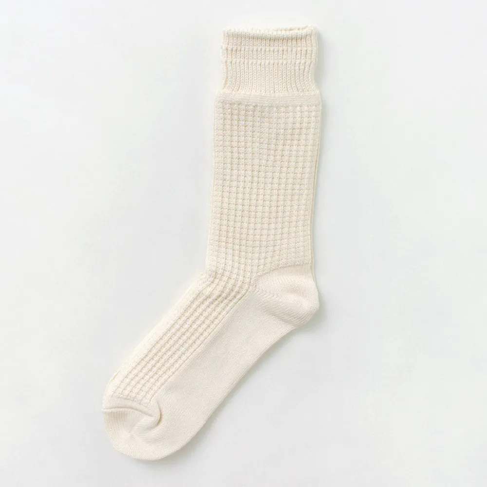 ROTOTO Socks^/ Cotton Waffle Crew Socks
