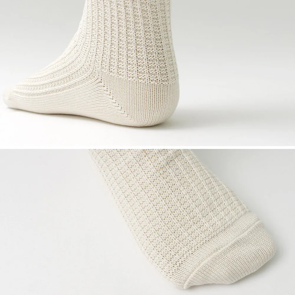 ROTOTO Socks^/ Cotton Waffle Crew Socks