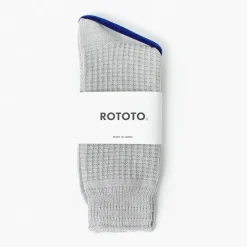 ROTOTO Socks^/ Cotton Waffle Crew Socks