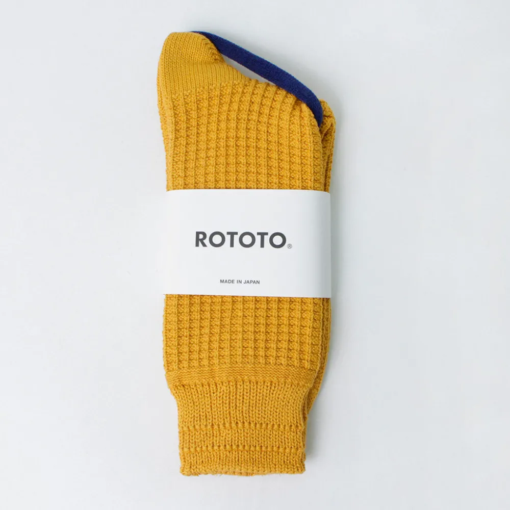 ROTOTO Socks^/ Cotton Waffle Crew Socks
