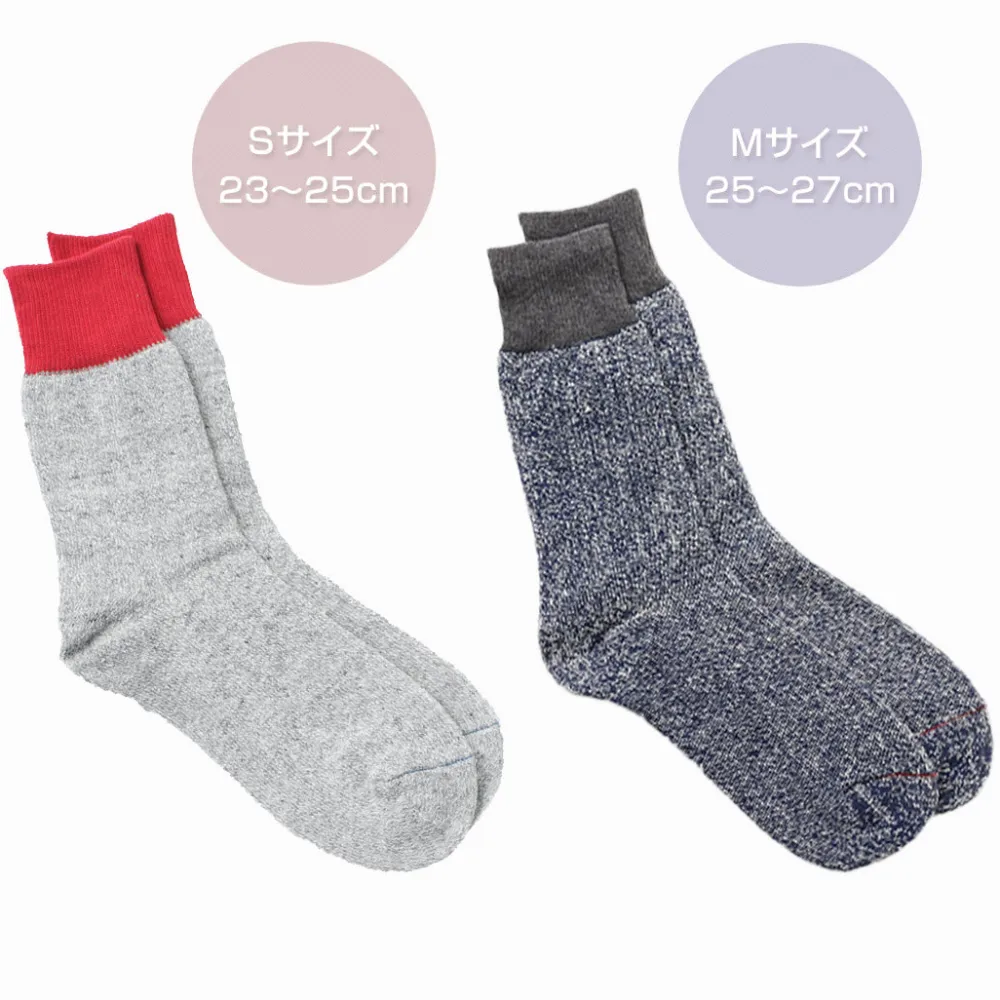 ROTOTO Socks^/ Double Face Crew Socks Silk & Cotton
