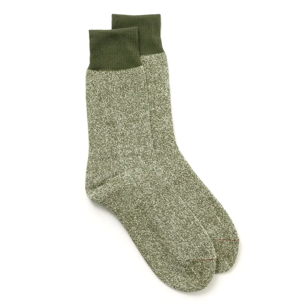 ROTOTO Socks^/ Double Face Crew Socks Silk & Cotton
