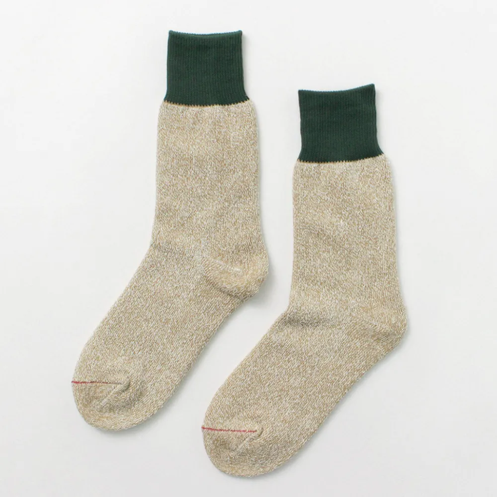 ROTOTO Socks^/ Double Face Crew Socks Silk & Cotton
