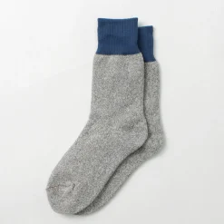 ROTOTO Socks^/ Double Face Crew Socks Silk & Cotton